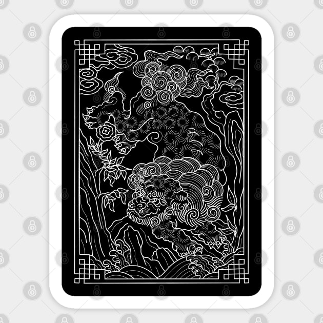 Chinese Foo Dog Sticker by Don Chuck Carvalho